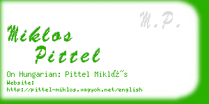 miklos pittel business card